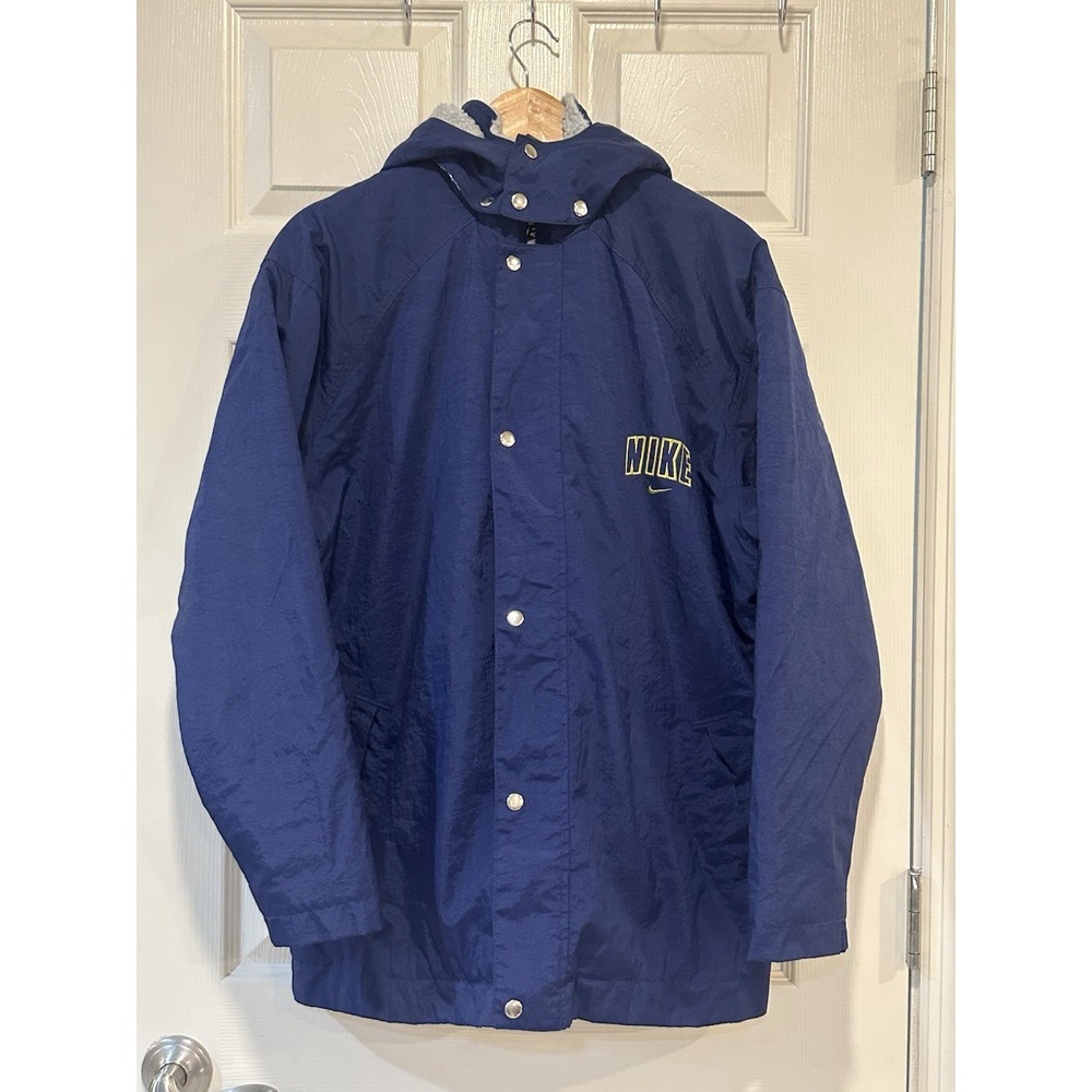 Vintage Nike Sherpa Lined Jacket Size Youth XL 18-20 ( Seen description)